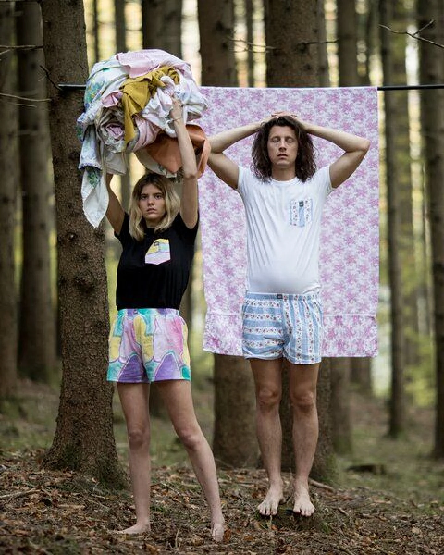 soki Choose Your Own Pocket T-Shirt aus geretteter Bettwäsche – Ansicht 2