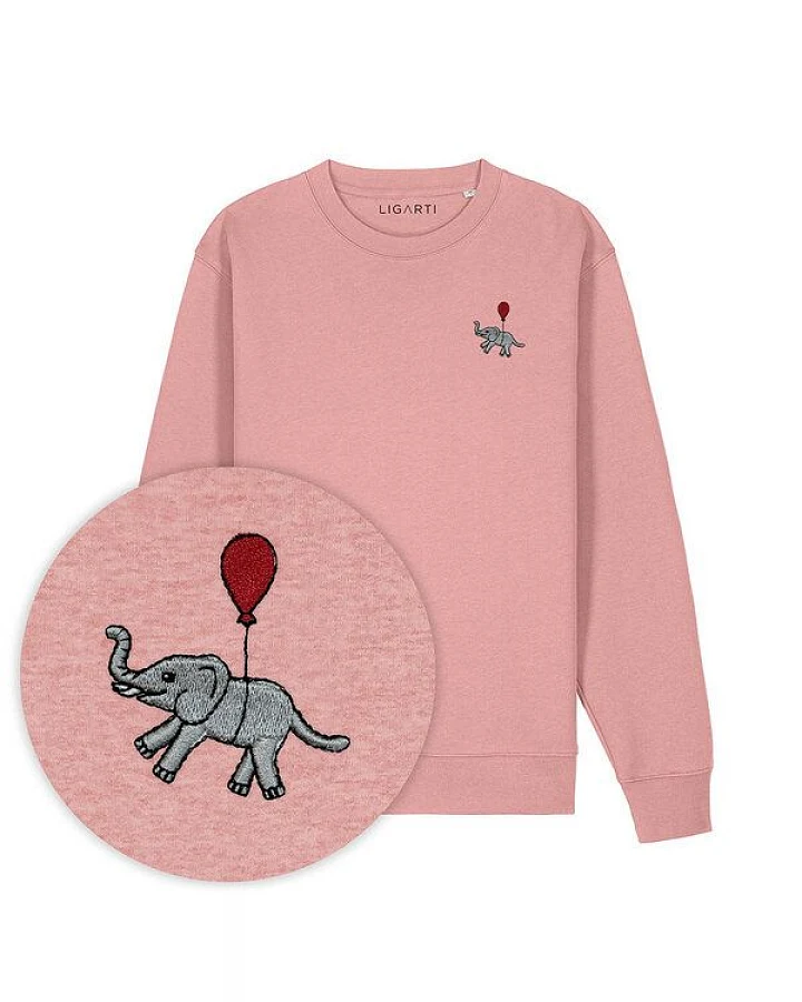 Bestickter Pullover – Tuffi der Elefant – LIGARTI Tiermanufaktur