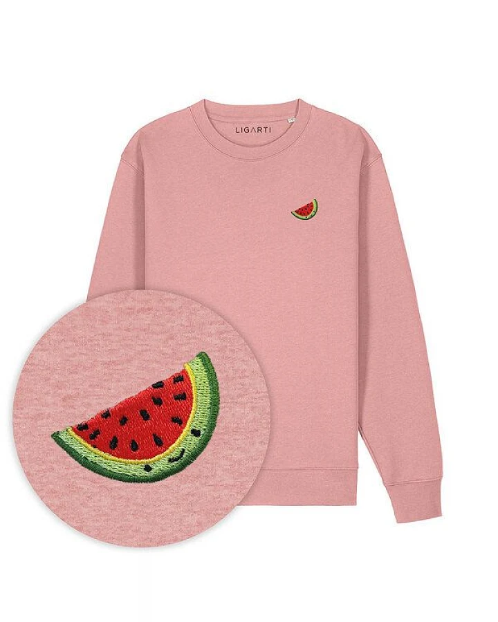 Bestickter Pullover – Wassermelone – LIGARTI Tiermanufaktur