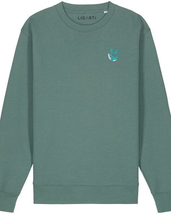 Bestickter Pullover – Walter der Wal – LIGARTI Tiermanufaktur
