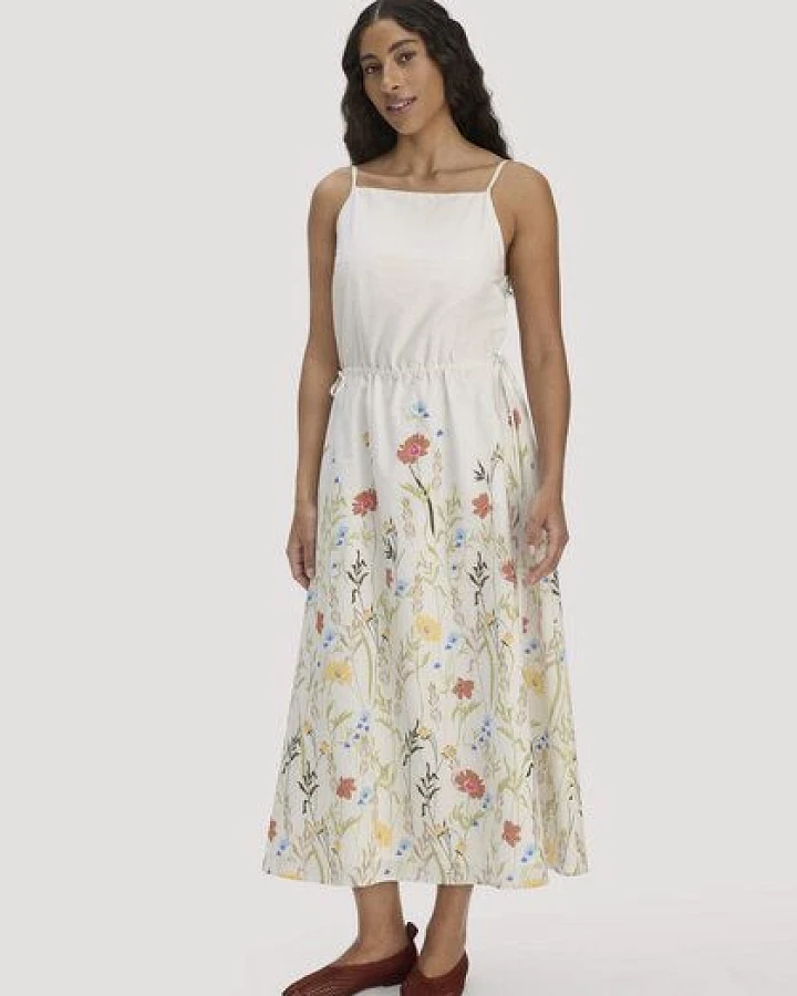 hessnatur Kleid A-Linie Midi aus reiner Bio-Baumwolle