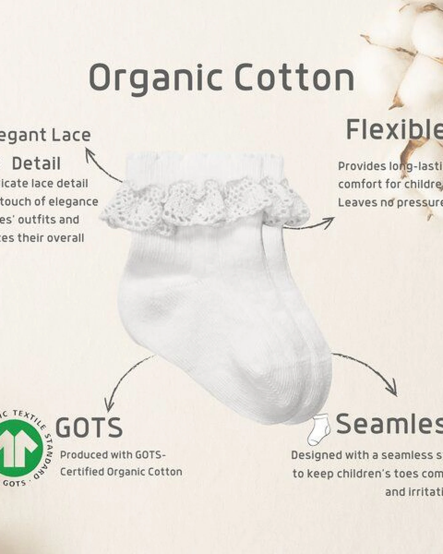 bistyle Baby Socken mit Spitze – Ansicht 3