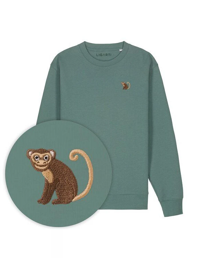 Bestickter Pullover – Albert der Affe – LIGARTI Tiermanufaktur