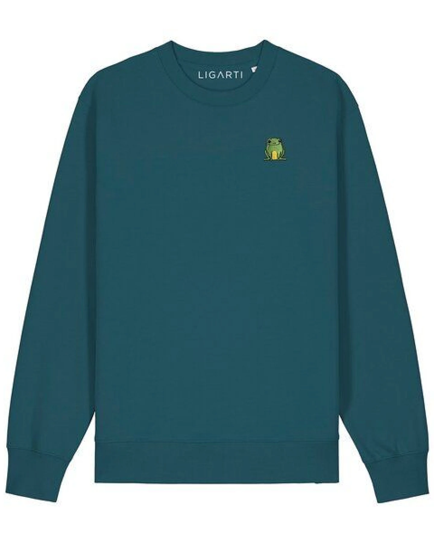 Bestickter Pullover – Nils der Frosch – LIGARTI Tiermanufaktur – Ansicht 4