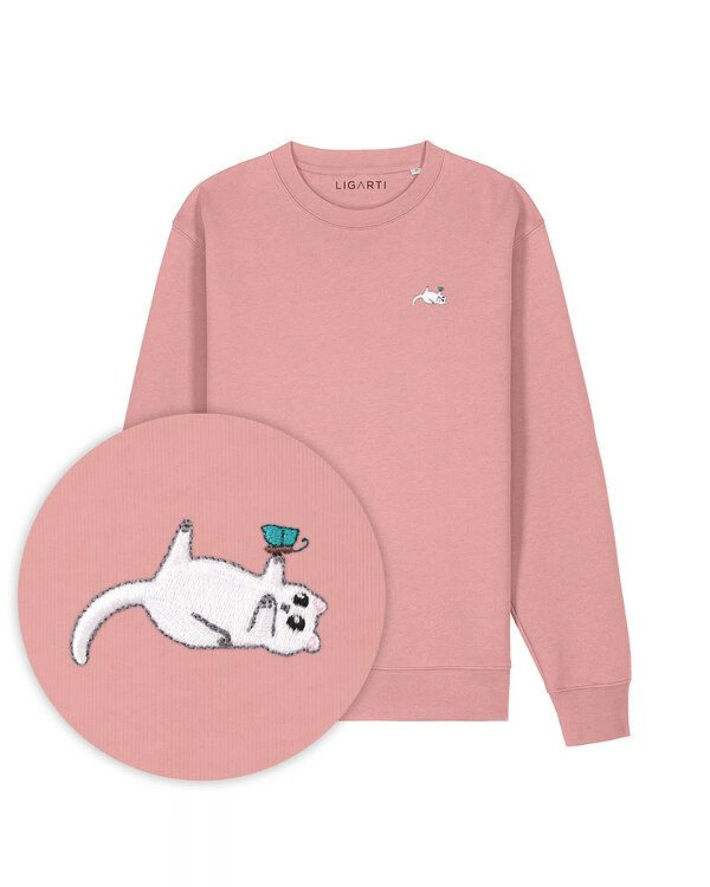Bestickter Pullover – Samantha die Katze – LIGARTI Tiermanufaktur – Ansicht 4