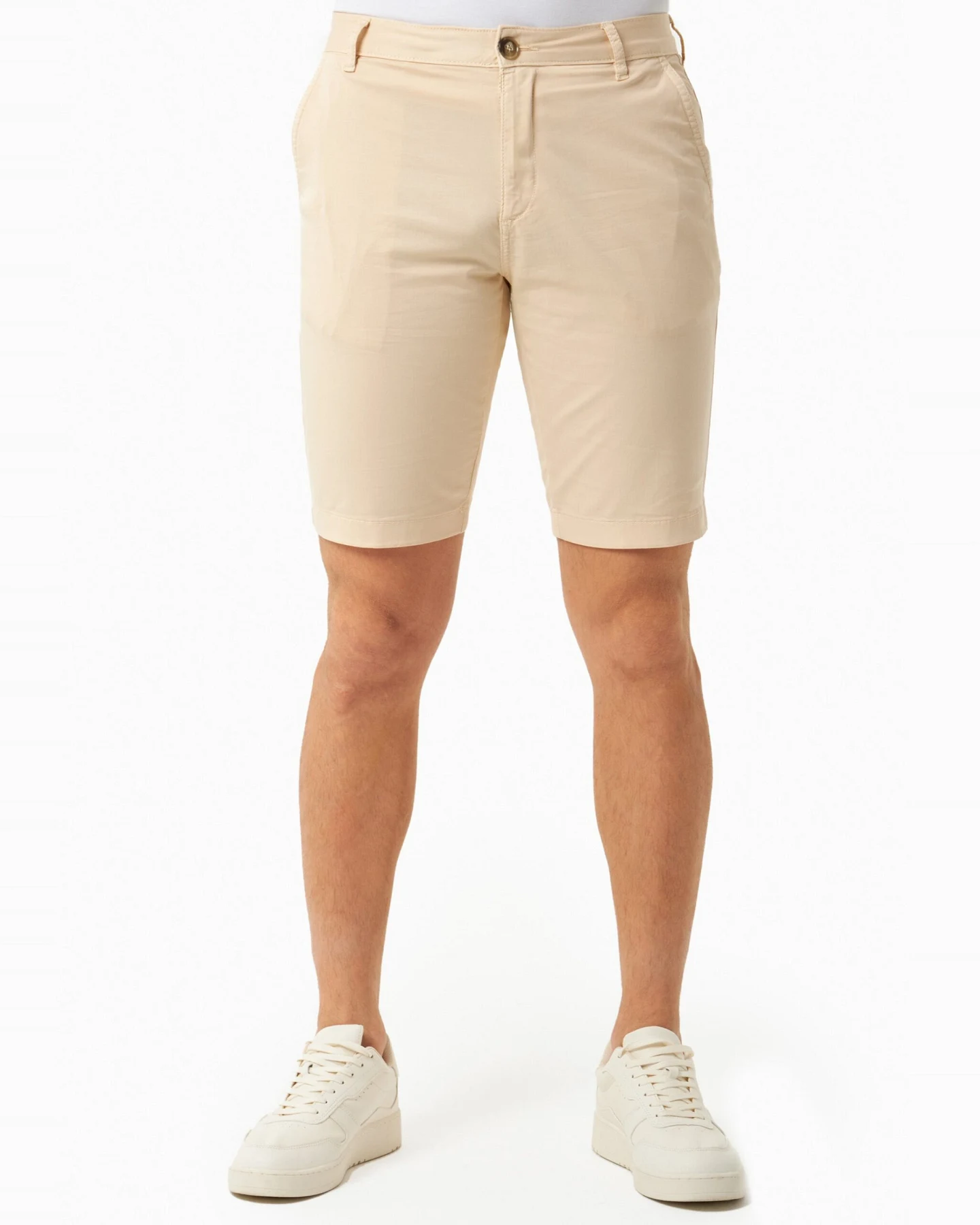 ORGANICATION Herren vegan Shorts Slim-Fit Chino Beige – Ansicht 2