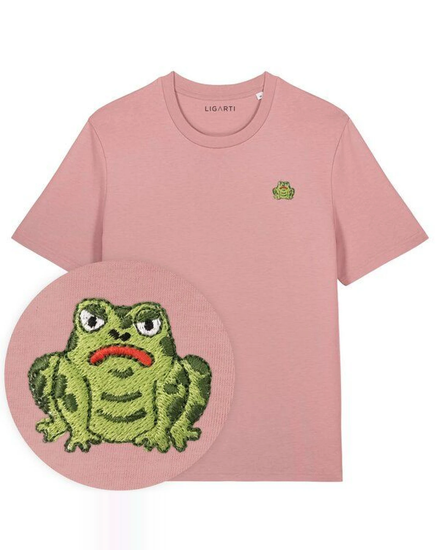Besticktes T-Shirt – Gretel die Kröte – LIGARTI Tiermanufaktur – Ansicht 4