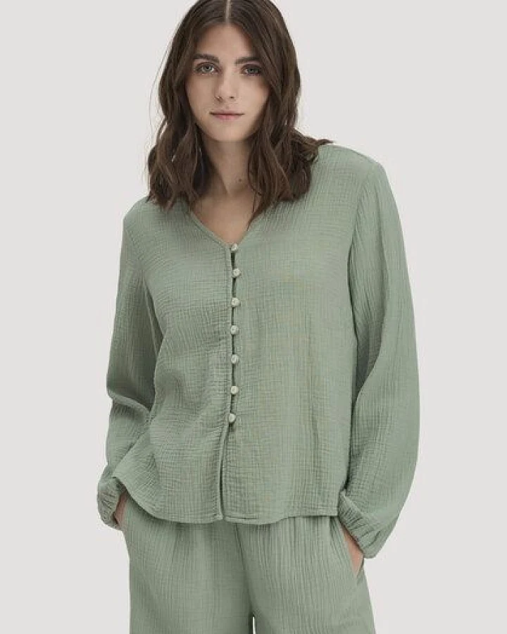 hessnatur Musselin Bluse Relaxed aus reiner Bio-Baumwolle