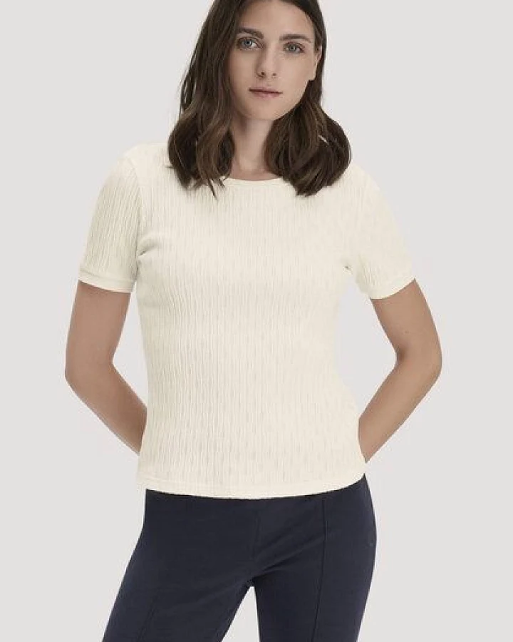 hessnatur Pointelle T-Shirt Regular aus reiner Bio-Baumwolle