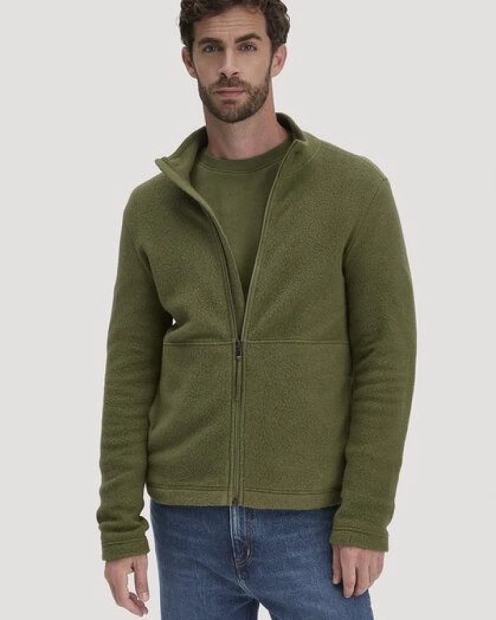 hessnatur Fleece Jacke Slim aus reiner Bio-Baumwolle