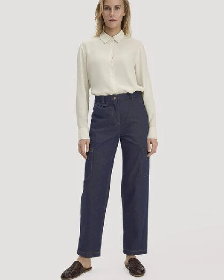 hessnatur Jeans Cargo Barrel Leg aus reinem Bio-Denim