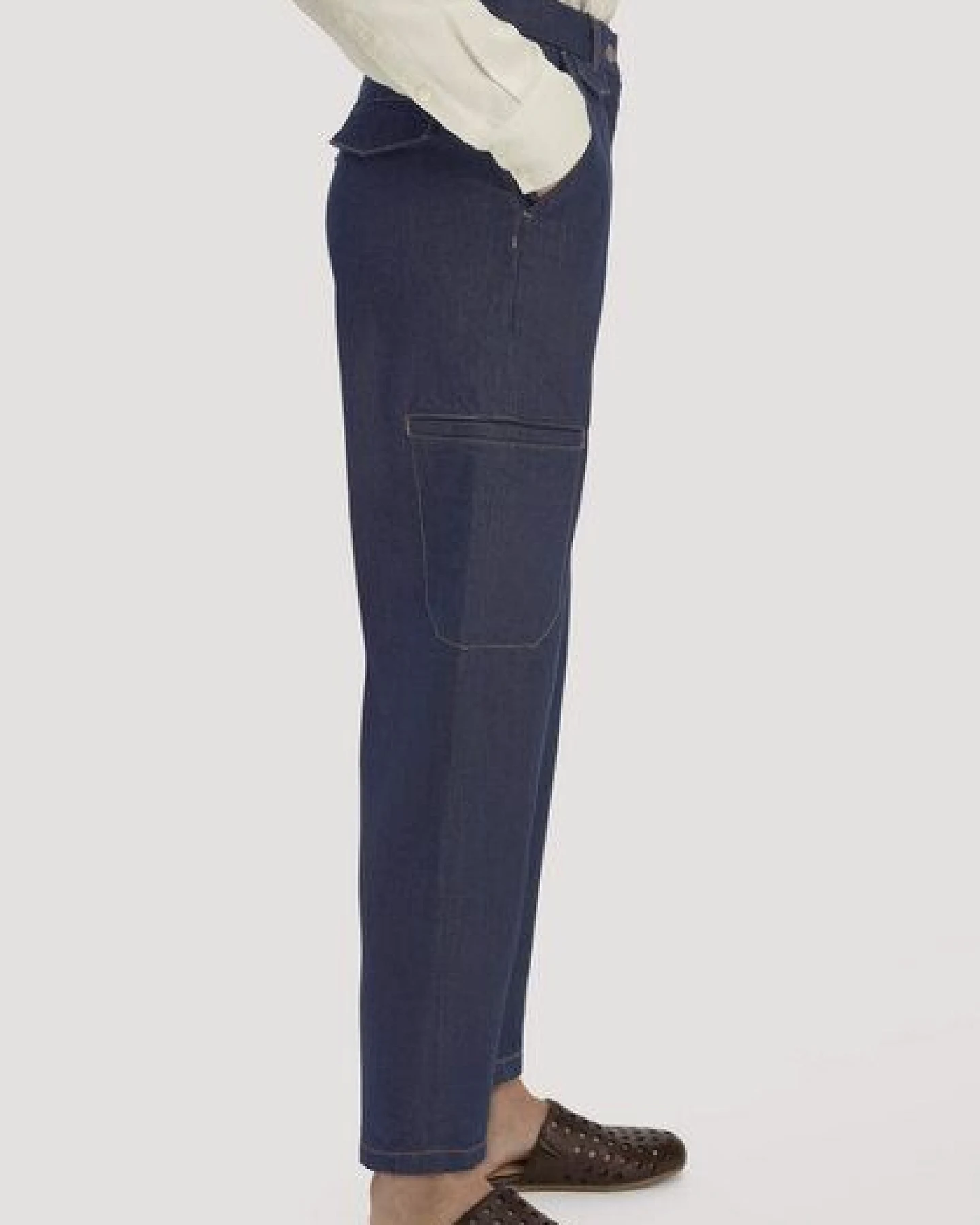 hessnatur Jeans Cargo Barrel Leg aus reinem Bio-Denim – Ansicht 2