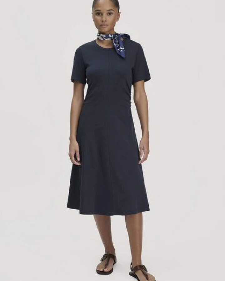 hessnatur Jersey Kleid Kniebedeckend Slim aus reiner Bio-Baumwolle