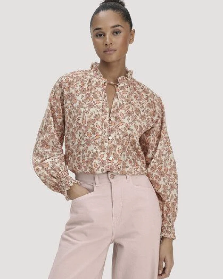hessnatur Print Bluse Relaxed aus reiner Bio-Baumwolle