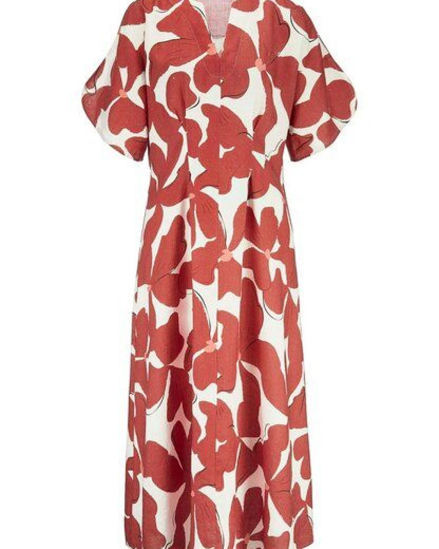 hessnatur Kleid mit Taillierung Midi aus reinem Leinen – Ansicht 3