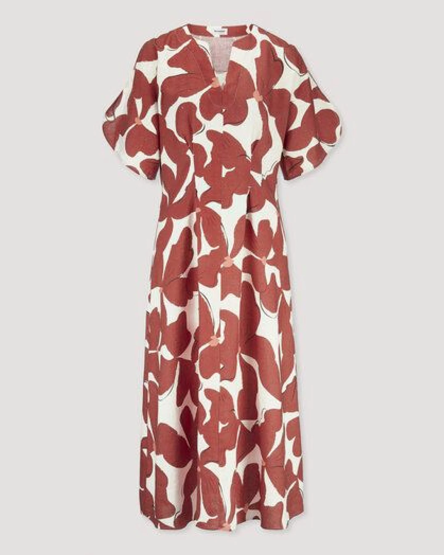 hessnatur Kleid mit Taillierung Midi aus reinem Leinen – Ansicht 4
