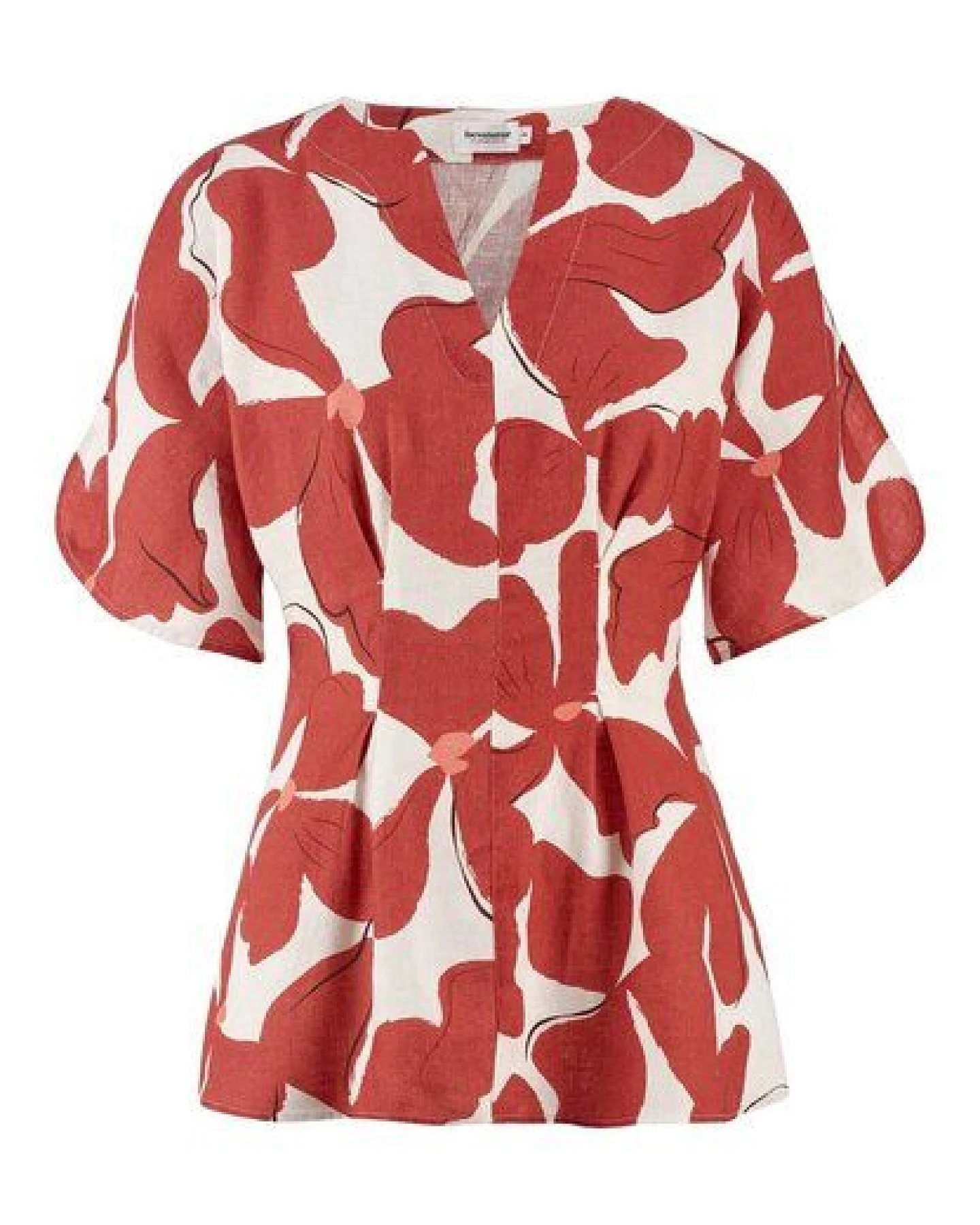 hessnatur Print Bluse Relaxed aus reinem Leinen – Ansicht 3