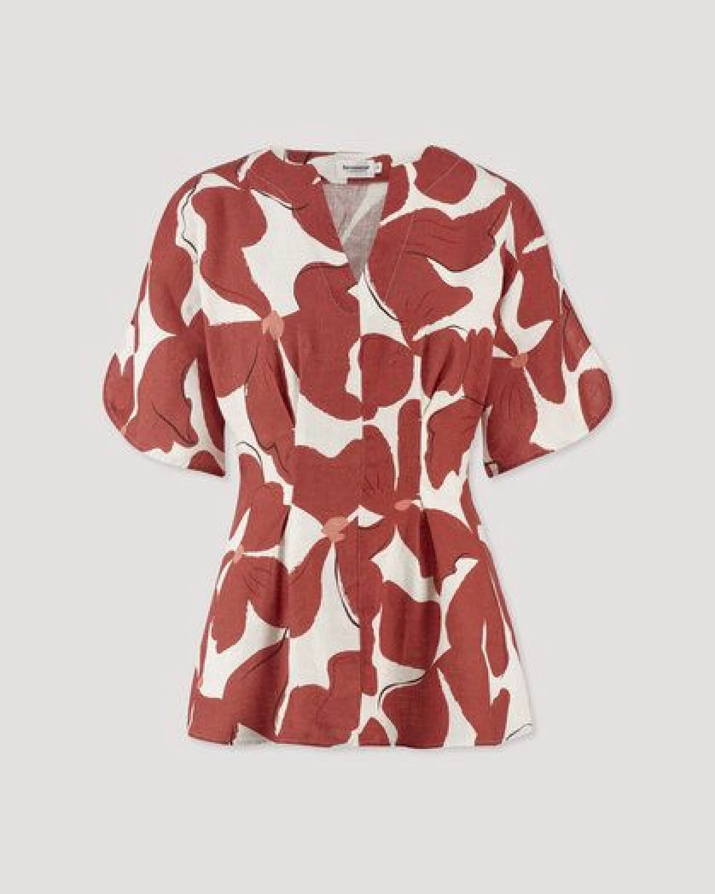 hessnatur Print Bluse Relaxed aus reinem Leinen – Ansicht 4
