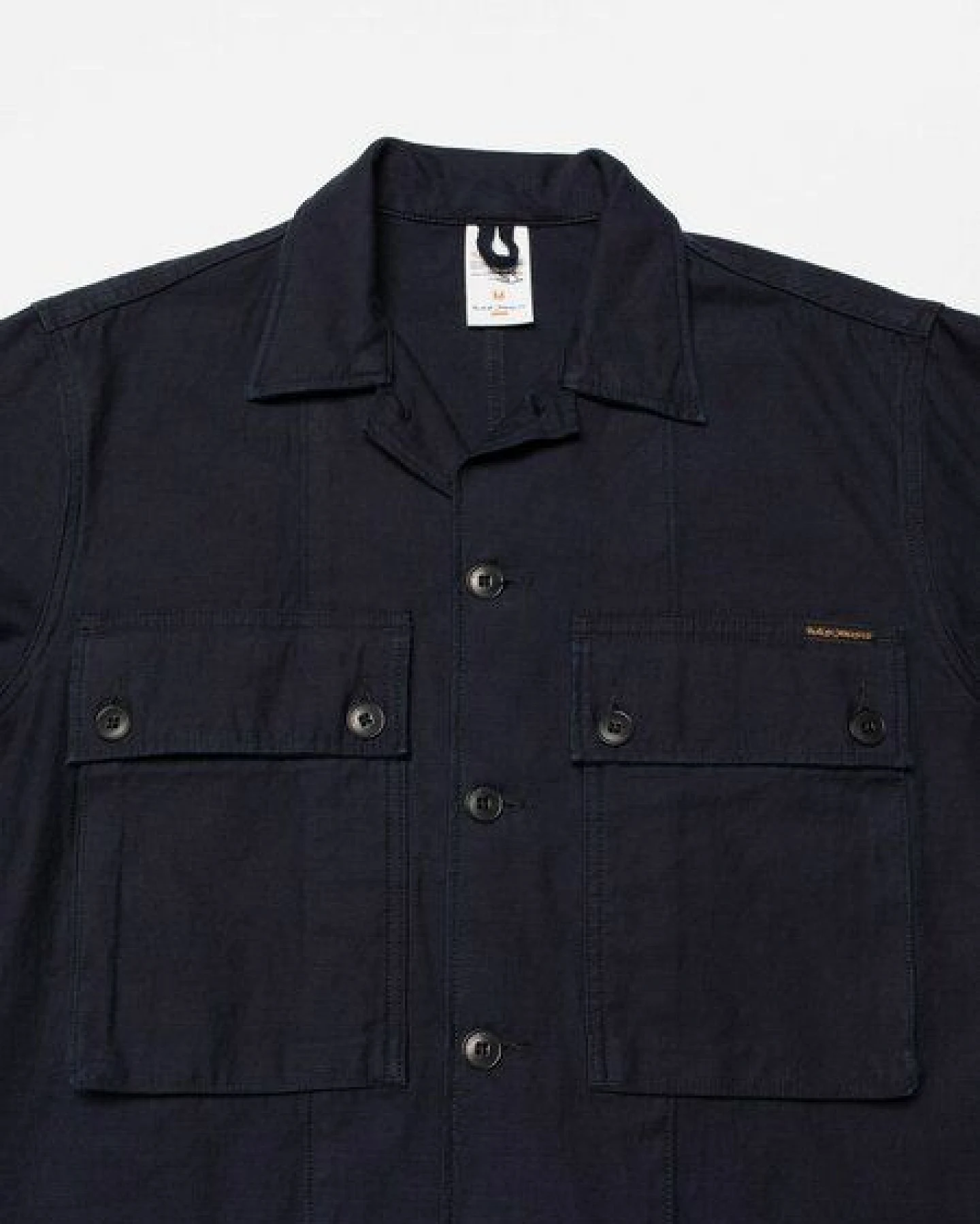 Nudie Jeans Nino Overshirt - Back Sateen Indigo – Ansicht 2