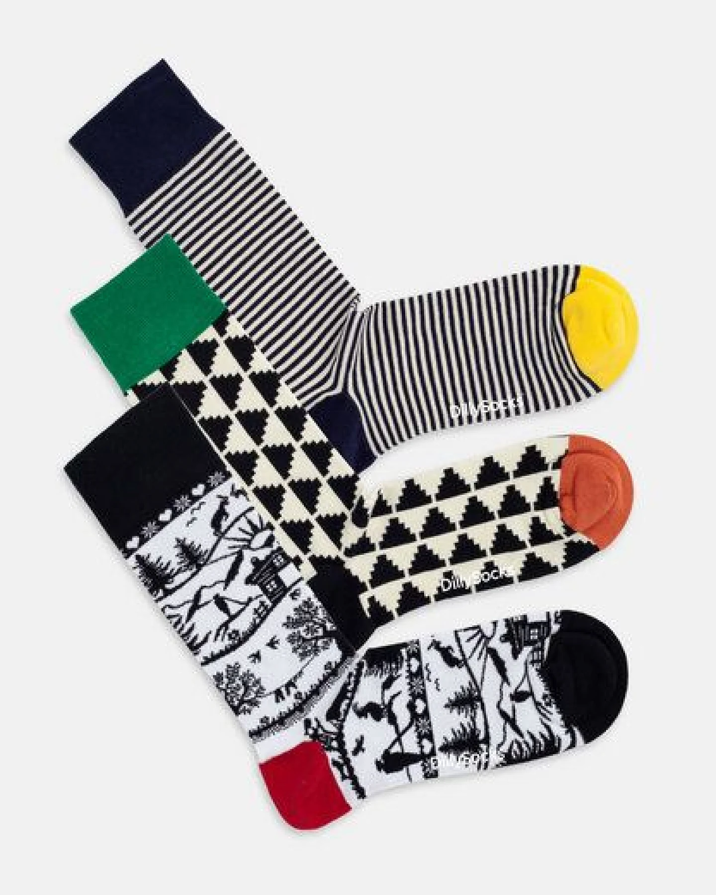DillySocks Socken „Swiss Outline“ – Ansicht 3