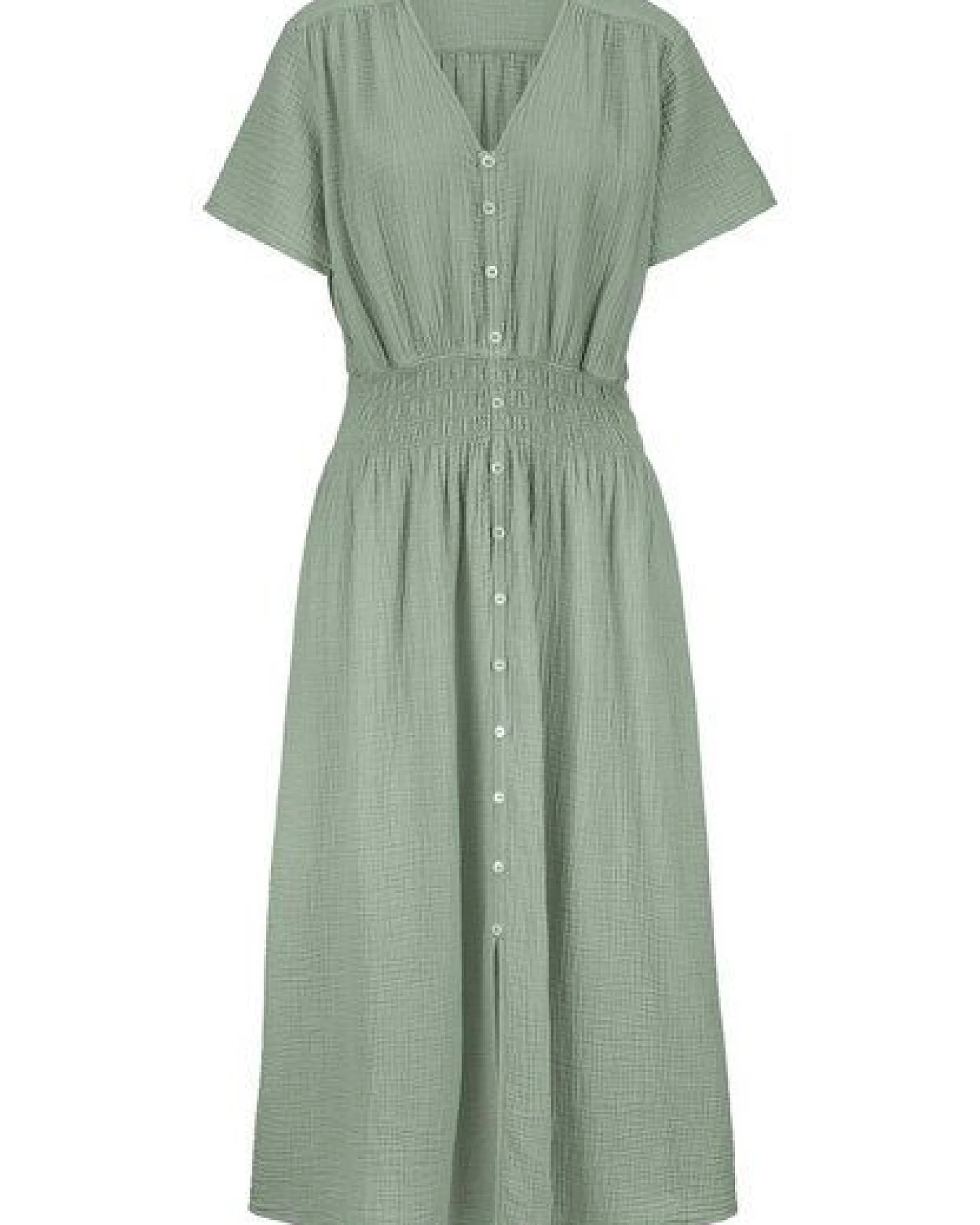 hessnatur Musselin Kleid mit Taillierung Midi aus reiner Bio-Baumwolle – Ansicht 3
