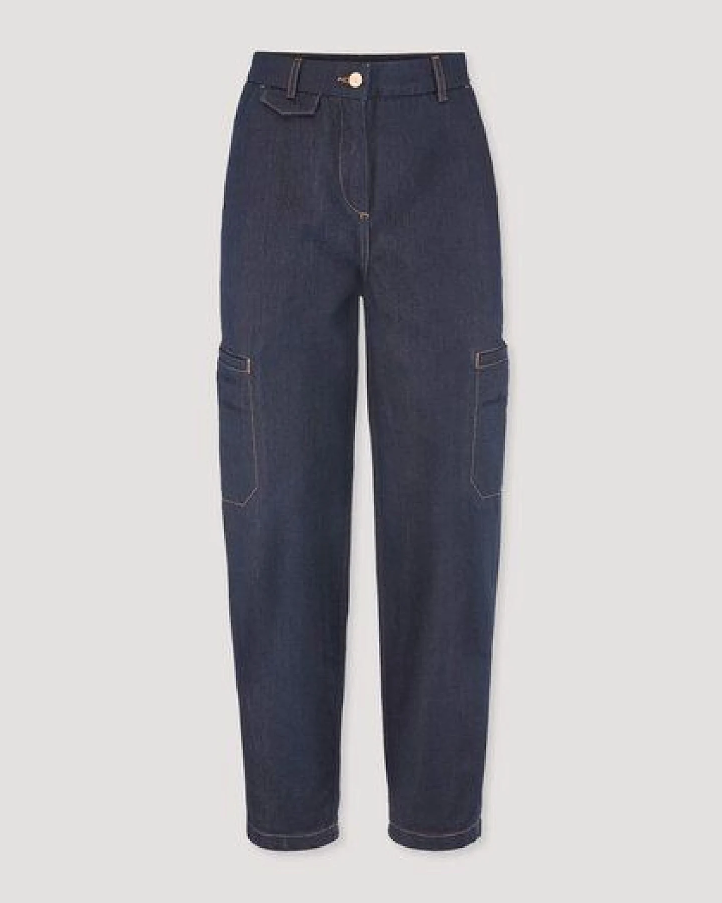 hessnatur Jeans Cargo Barrel Leg aus reinem Bio-Denim – Ansicht 4