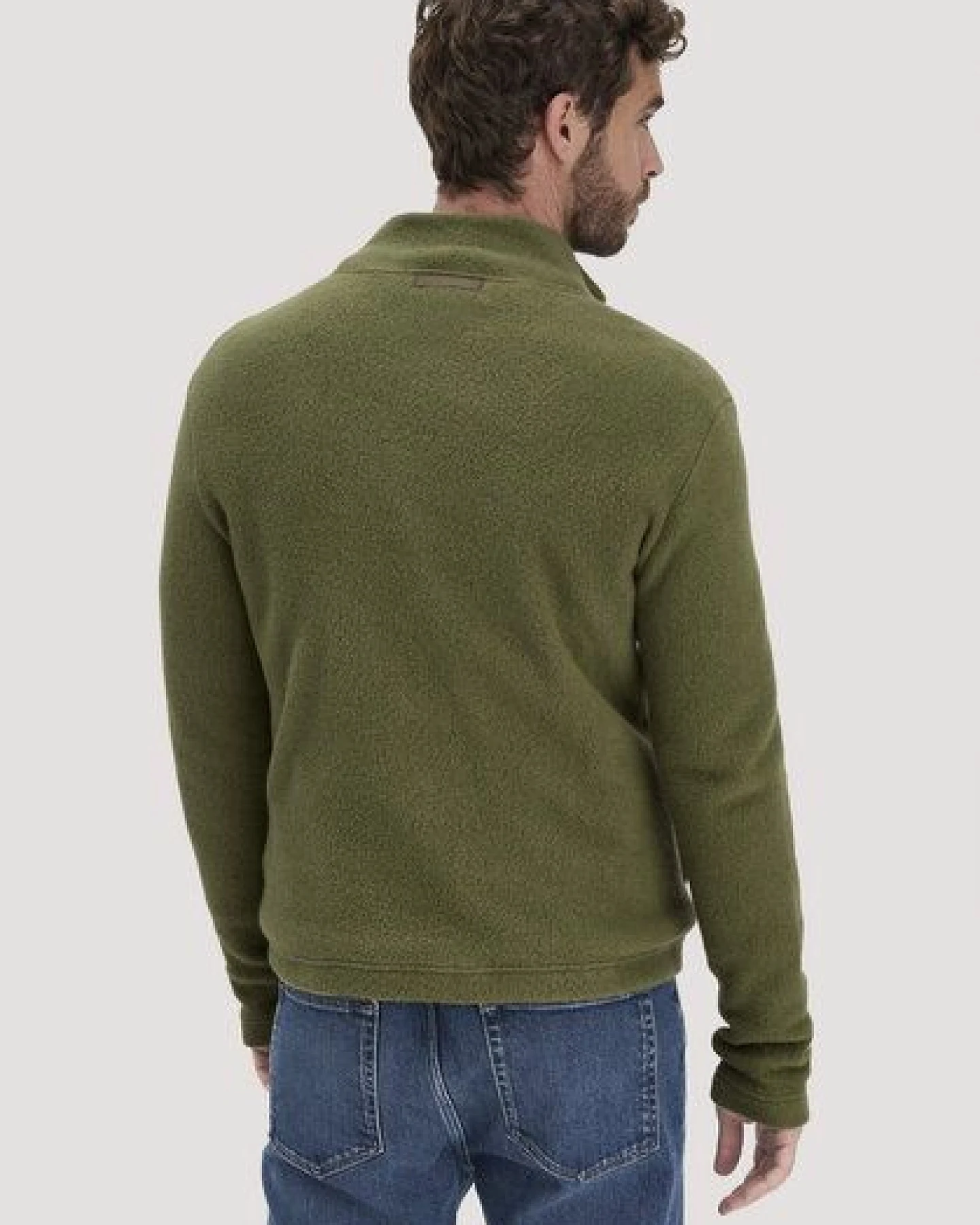 hessnatur Fleece Jacke Slim aus reiner Bio-Baumwolle – Ansicht 2