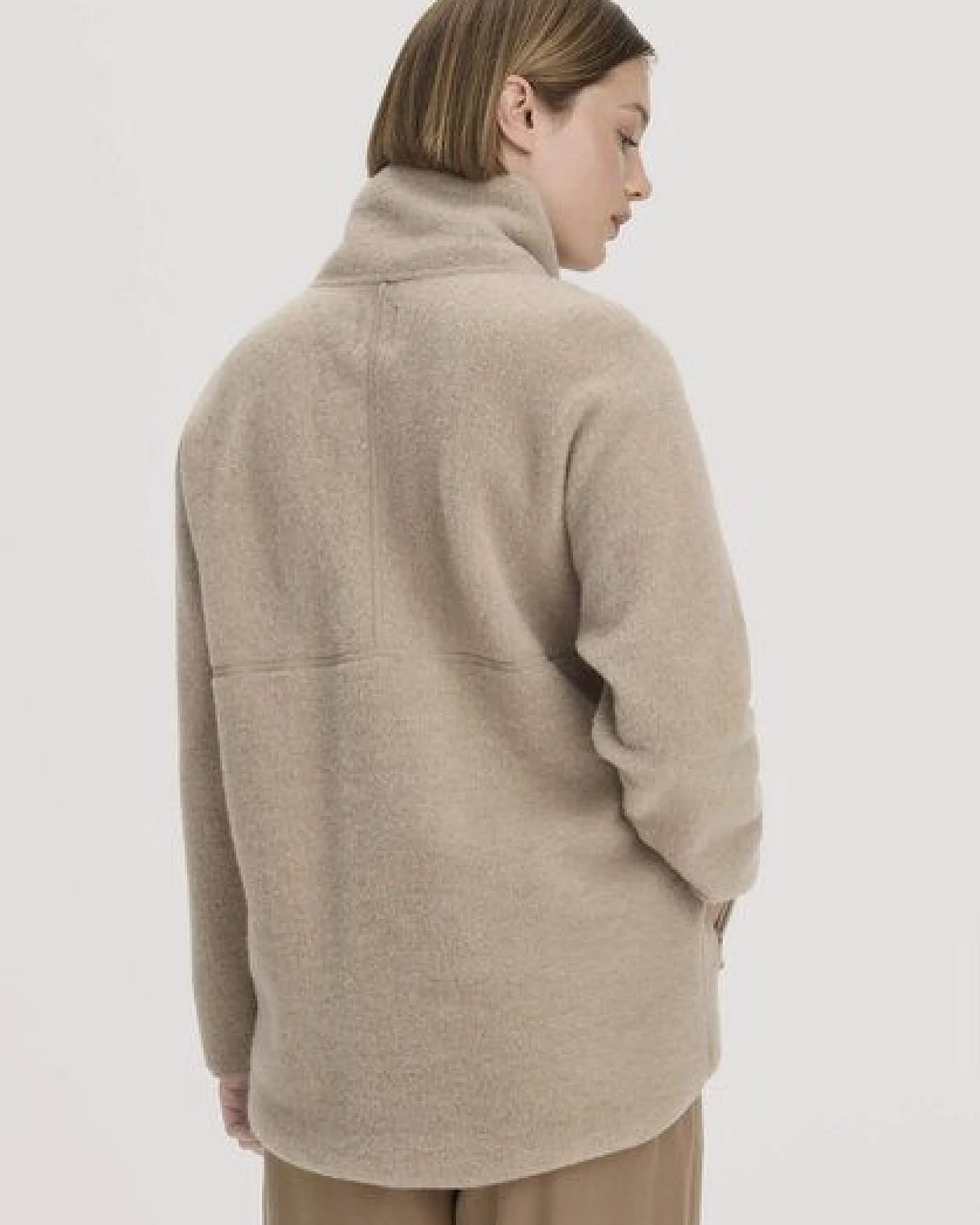 hessnatur Wollfleece Jacke Oversized aus reiner Bio-Merinowolle – Ansicht 2