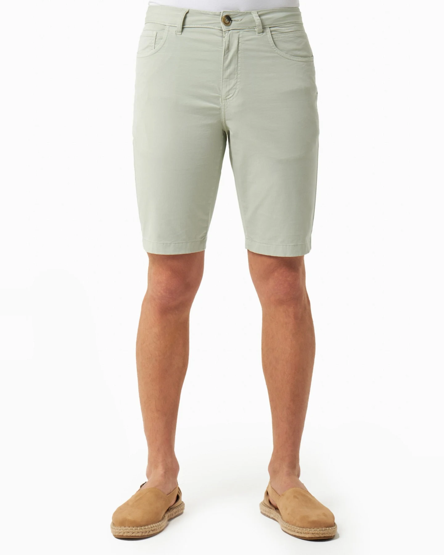 ORGANICATION Herren vegan Shorts Regular Fit Moosgrün – Ansicht 2