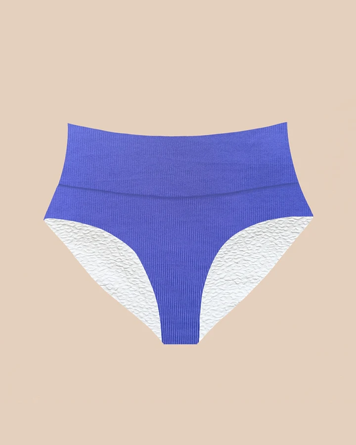 Woodlike Damen vegan Bikiniunterteil Reversible Emee High Waist Flieder / Weiß