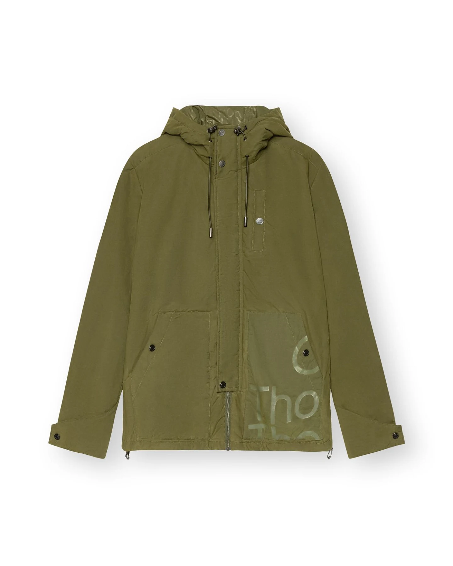 ThokkThokk Herren vegan Jacke Waxed Olive – Ansicht 2