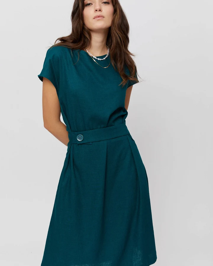 AYANI Damen vegan Kleid Sati Deep Teal