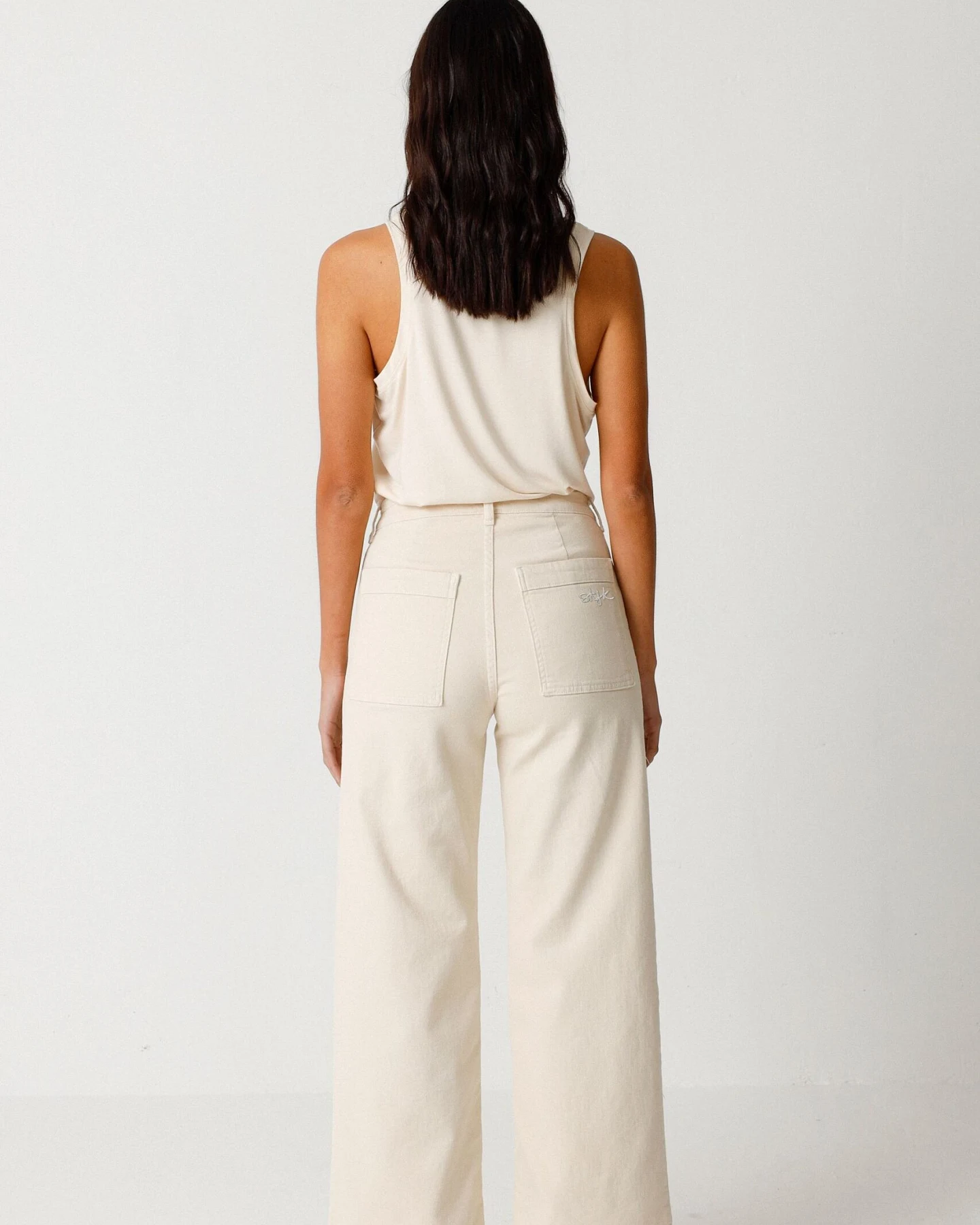 SKFK Damen vegan Hose Ane Beige – Ansicht 2