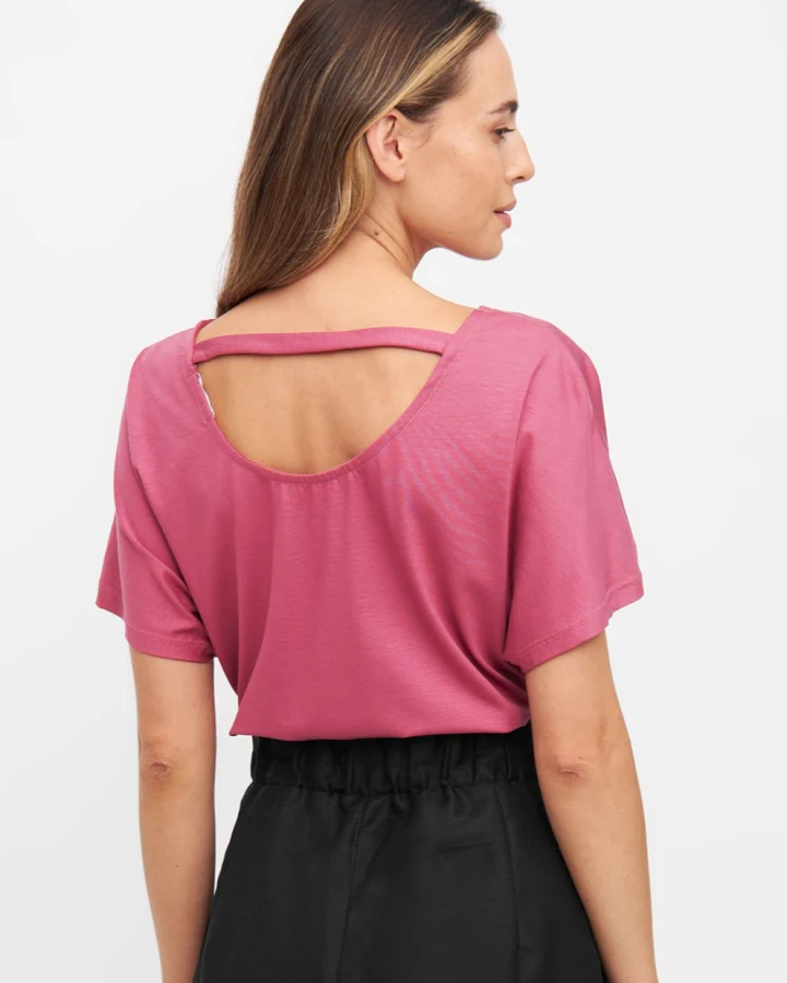 WiDDA Damen vegan Hemd Fari Rosa