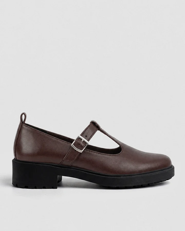 BOHEMA Damen vegan Schuhe Mary Jane Curtsy Braun
