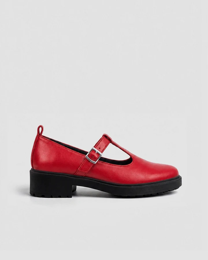 BOHEMA Damen vegan Mary Jane Schuhe Curtsy Rot