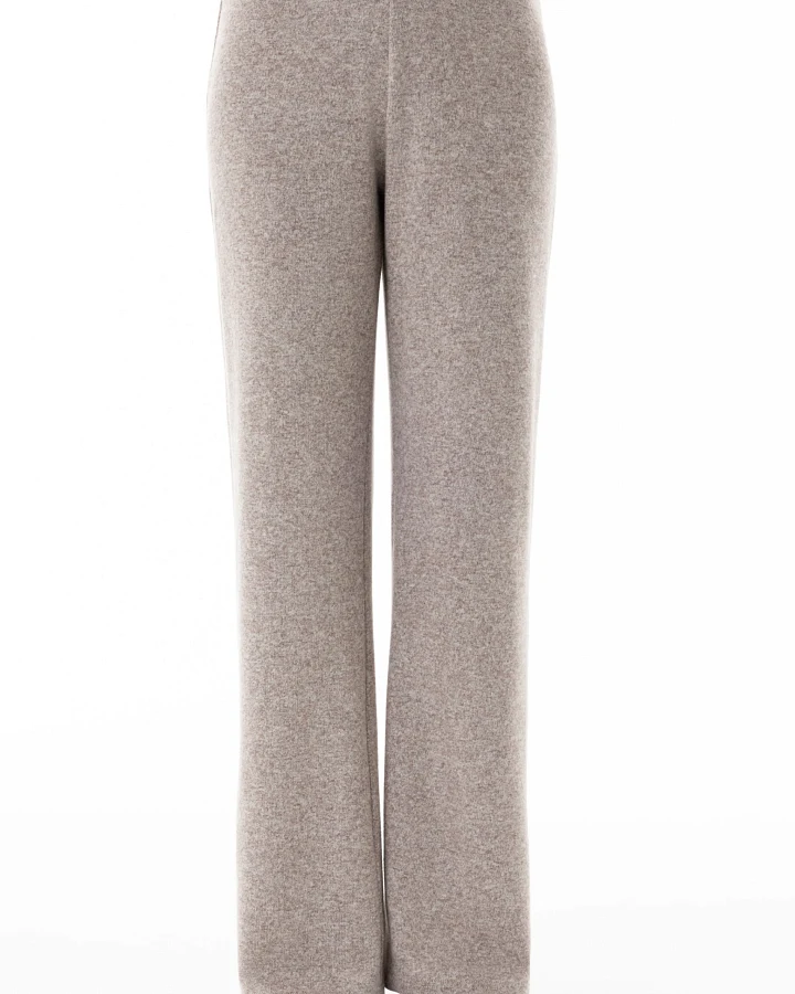 ORGANICATION Damen vegan Hose Mit Weitem Bein Braun Meliert