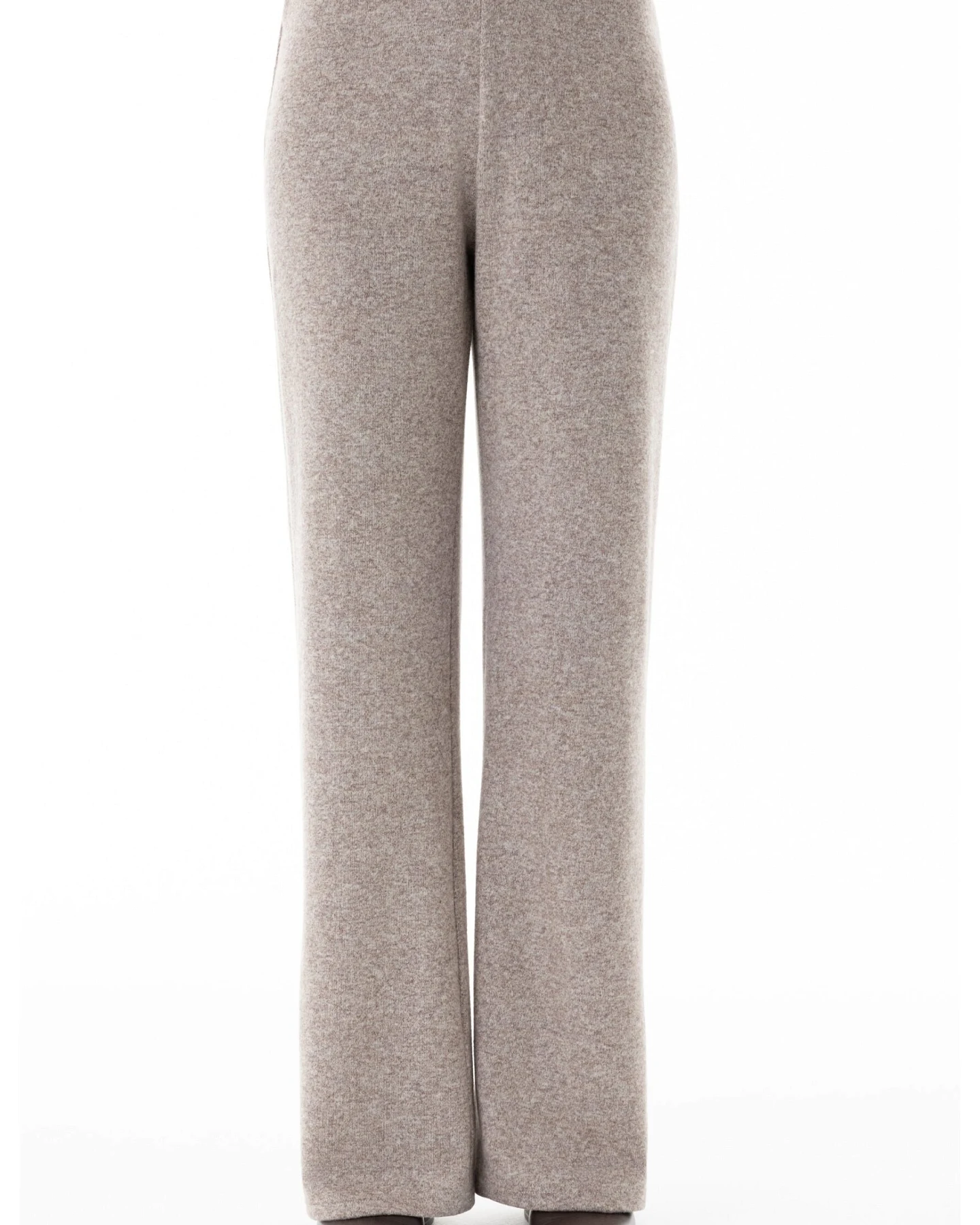 ORGANICATION Damen vegan Hose Mit Weitem Bein Braun Meliert – Ansicht 2