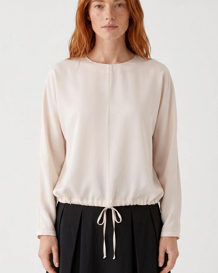 ORGANICATION Damen vegan Bluse Sand