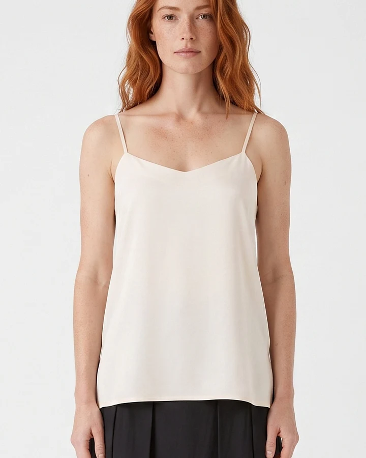 ORGANICATION Damen vegan Satin Top Camisole Sand Beige