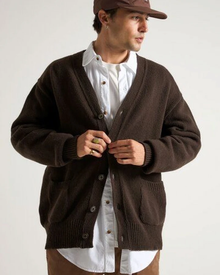 Trendsplant Relleu Cardigan Chocolate