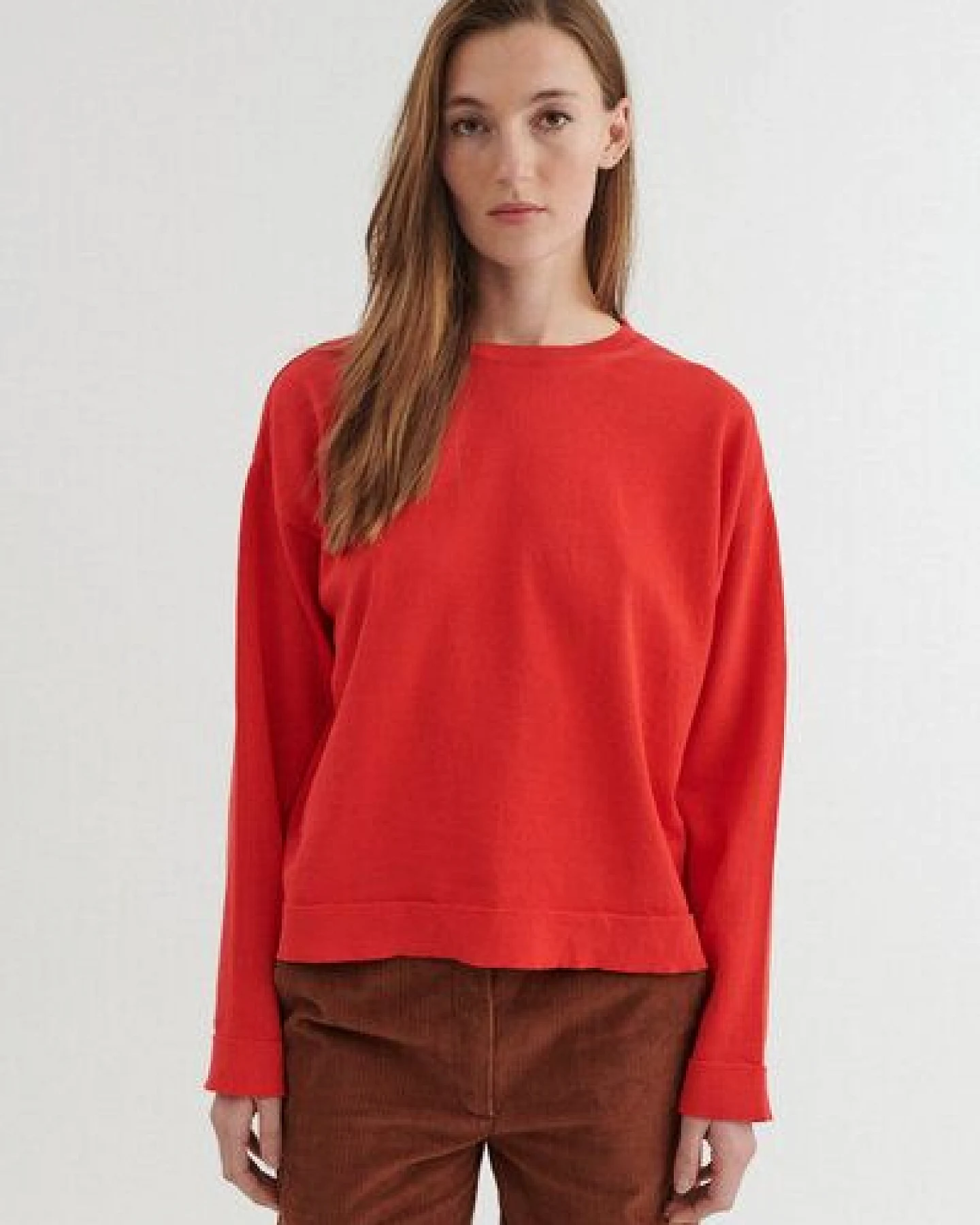 Basic Apparel Rundhals-Pullover KARI aus Bio-Baumwolle – Ansicht 2