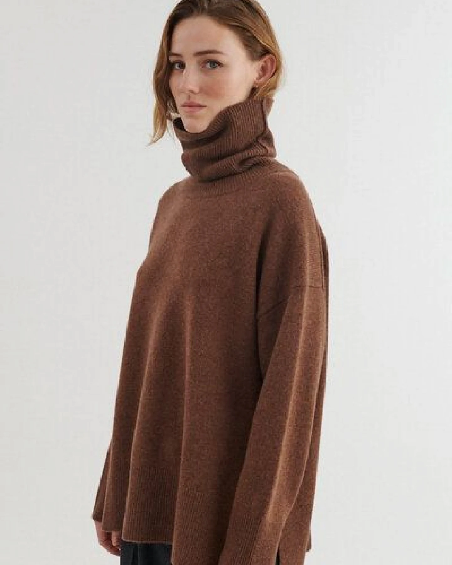 Basic Apparel Strickpullover LIZ mit Rollkragen aus Bio-Merinowolle – Ansicht 3