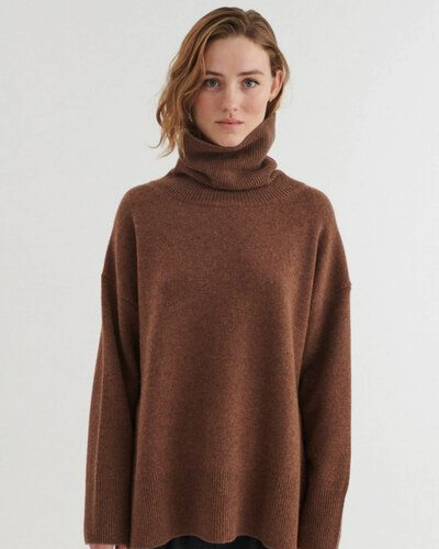 Basic Apparel Strickpullover LIZ mit Rollkragen aus Bio-Merinowolle – Ansicht 2