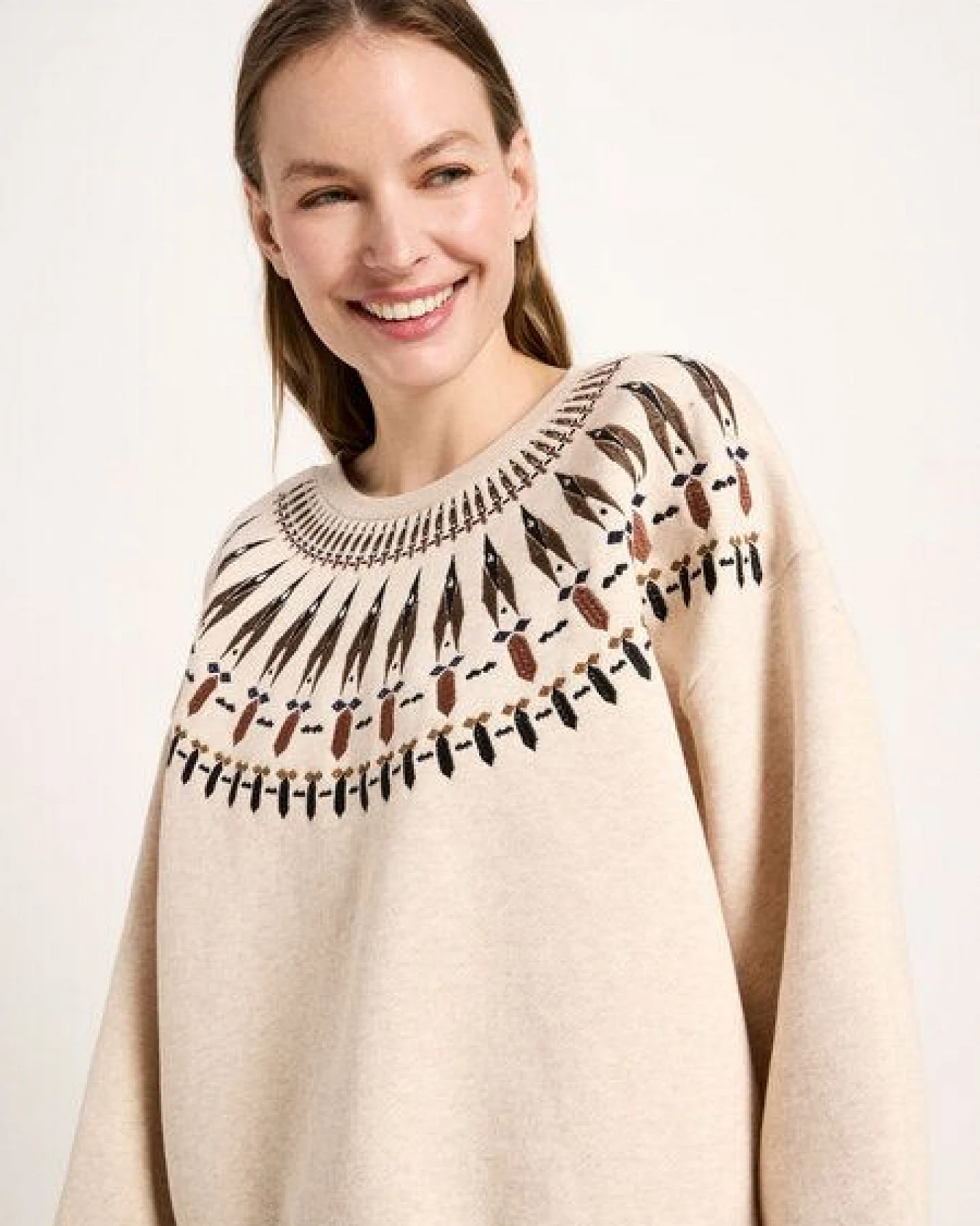 LANIUS Statementsweatshirt aus Bio-Baumwolle (GOTS) – Ansicht 4