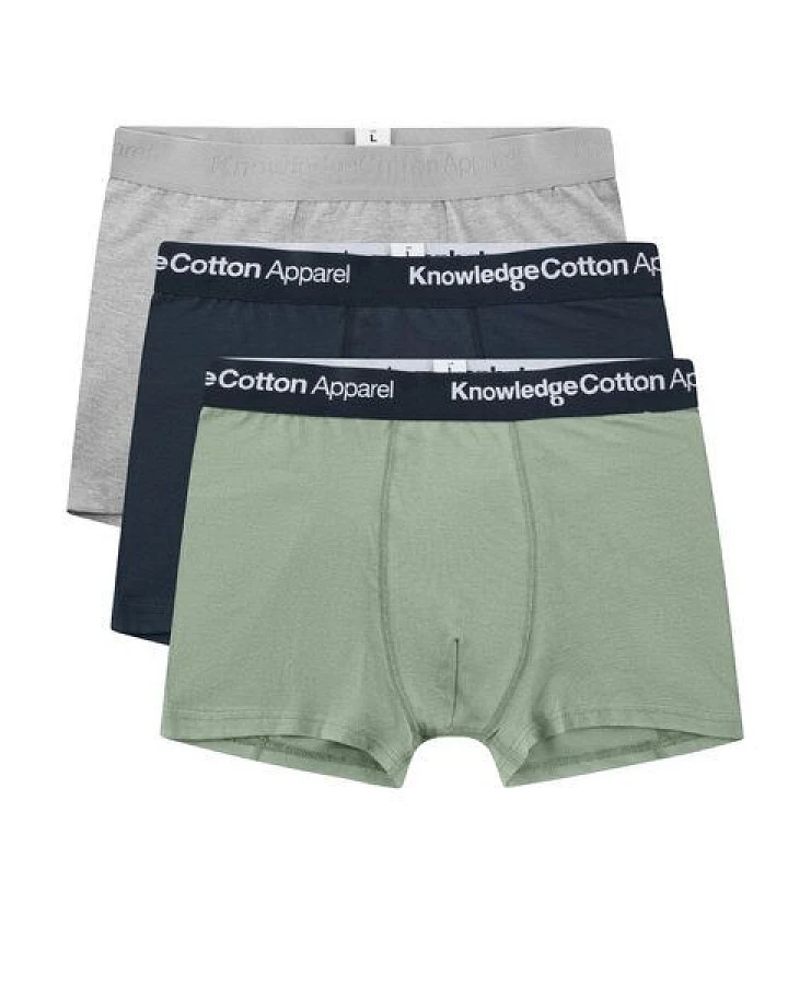 Produktseite: KnowledgeCotton Apparel 3er Pack Boxershorts - solid colored underwear