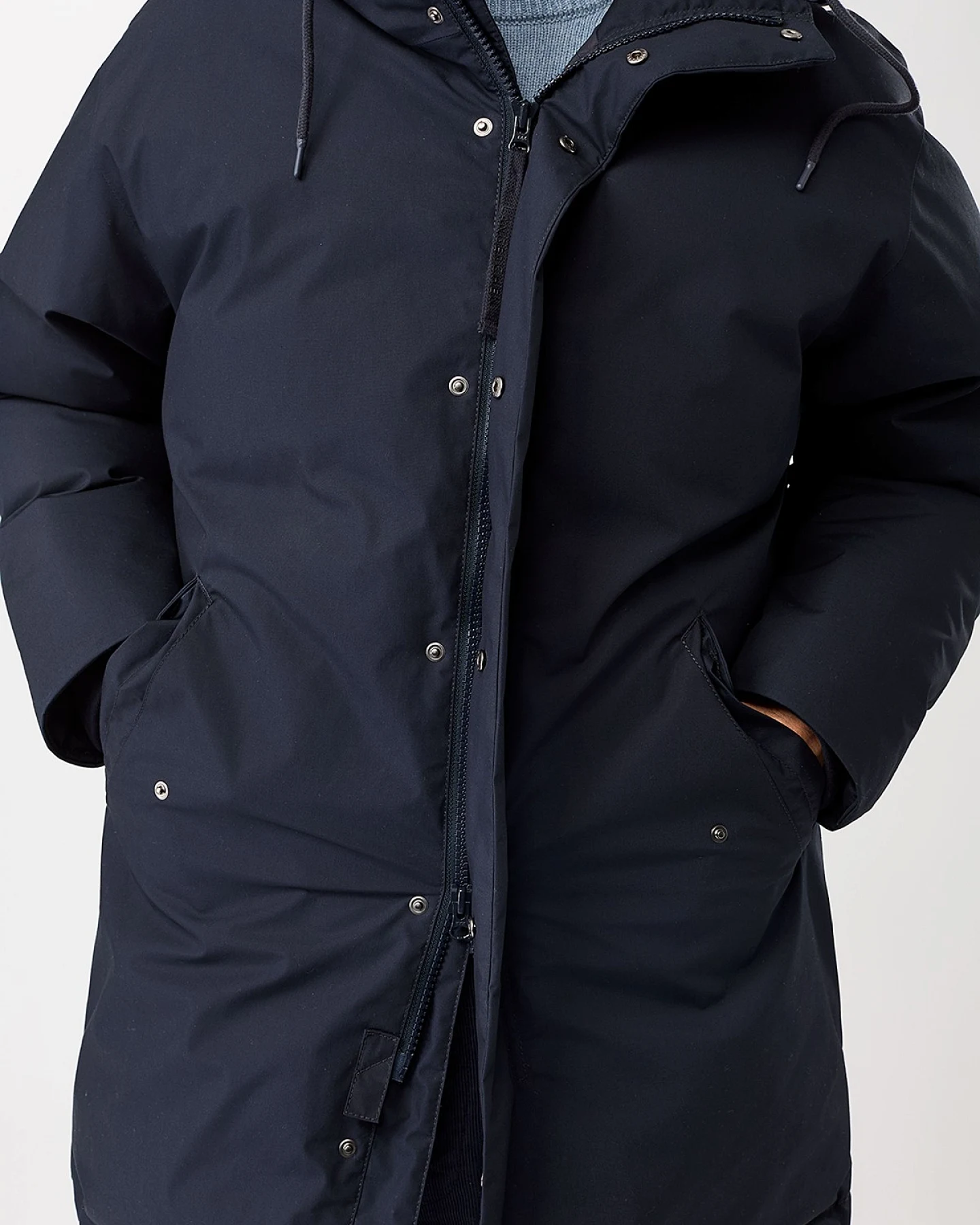 Parka Mit Kapuze Dunkelblau – Ansicht 2