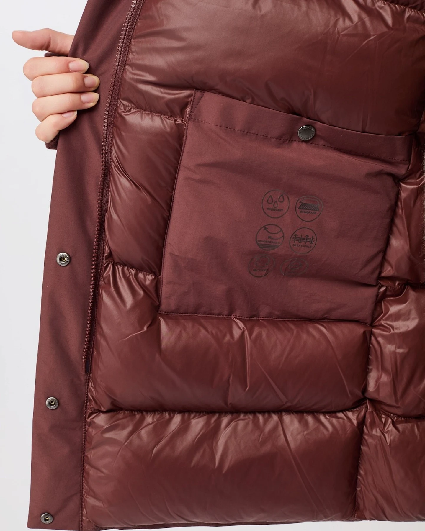 Jacke Lang Mit Kapuze – Ansicht 5