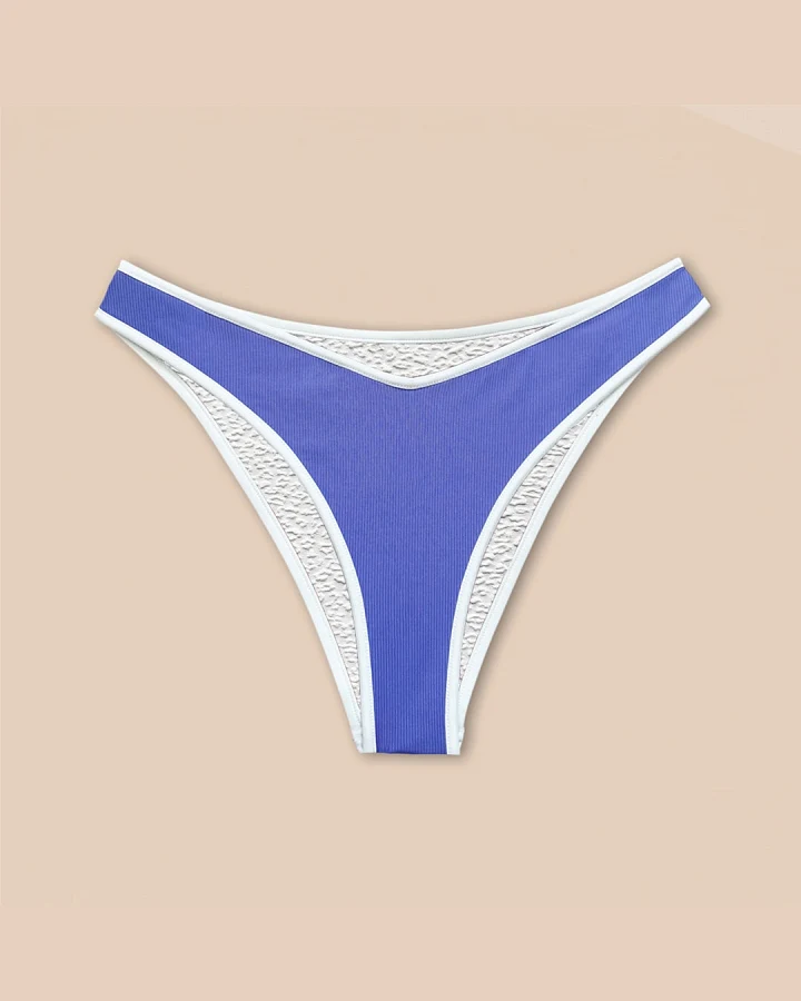 Woodlike Damen vegan Bikiniunterteil Reversible Contour Cheeky Flieder / Weiß