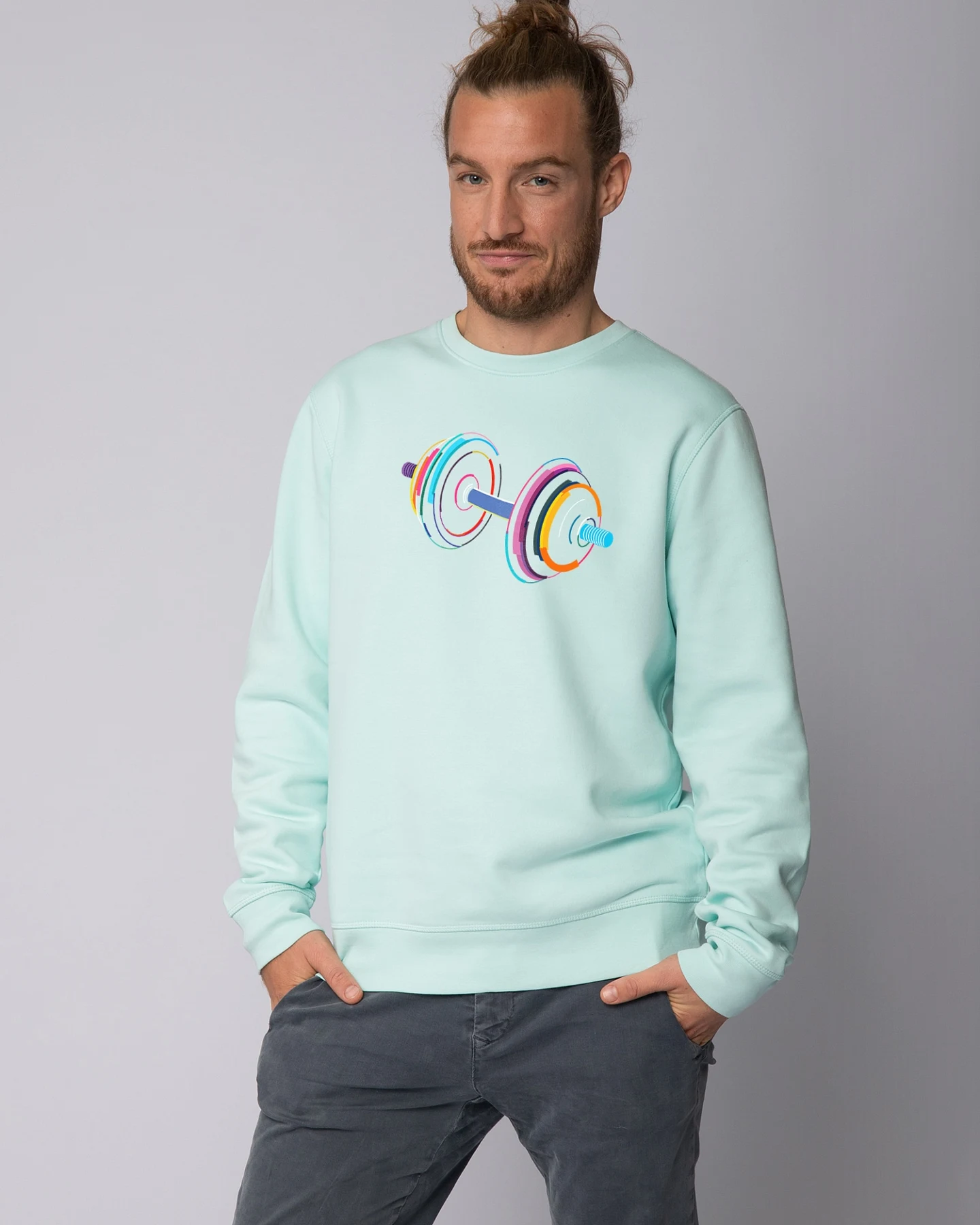 Watapparel Sweatshirt 80s Hantel – Ansicht 2